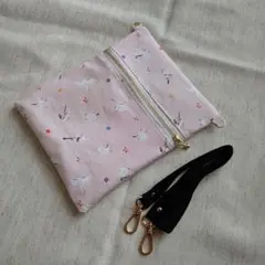 お祭りポシェット　サコシュ　シマエナガ