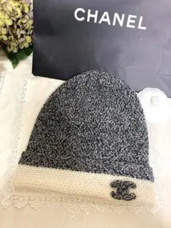 【最終値下げ】【美品】《CHANEL》 ココマーク ニット帽 正規品 レア