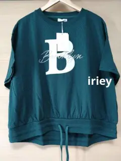iriey 天竺 ロゴプルオーバー Tシャツ F