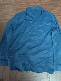 【新品】長袖シャツ 青色 XLサイズ