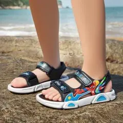 ⑧新品✨️男の子ヒーローサンダル19cm✨️かっこいい 夏 ビーチ プール