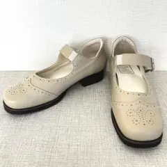 現行品／極美品 ハルメク 牛革ワンストラップシューズ 神戸シューズ クラブデサキ