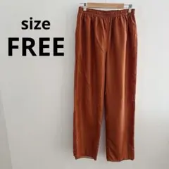 USA古着✨オレンジ イージーパンツ 【FREE】ゴムウエスト