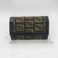 フェンディ　6連キーケース　ズッキーノ柄　ブラウン