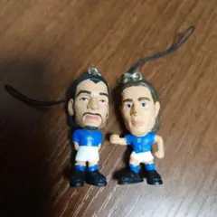 サッカー選手 フィギュア ストラップ付き