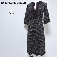【バイマレーネビルガー】美品 総柄 スリットネック カットソー ロングワンピース