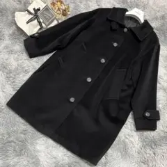 ♡美品 Max Mara 最高級 白タグ コート カシミア混 黒 40 L