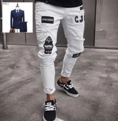 デニムパンツ スキニーパンツ ダメージ スキニー スキニーデニム ストレッチ#