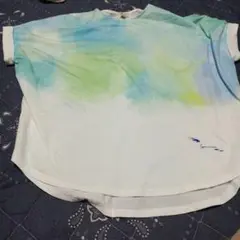 isolaine　イソライネ　半袖　Tシャツ　L　青緑グラデーション