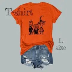 新品Tシャツ 半袖 L オレンジ ナイトメア いたずらトリオ ユニセックス