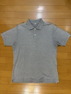 2006年製　UNIQLO メンズL 鹿の子ポロシャツ　グレー　キレイです
