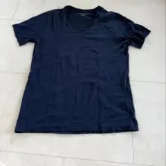 エストネーション　ネイビー Vネック Tシャツ Mサイズ