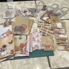 コラージュ封筒、タグ、シールなど、ゆうパケットポスト満タン便！80以上✩.*˚③