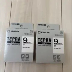 テプラテープ　TEPRA 白色　9mm 2個　新品未使用品