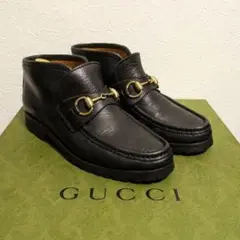 GUCCI　ホースビットローファー　ブーツ　　黒　36