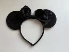 ディズニー カチューシャ 黒 レース