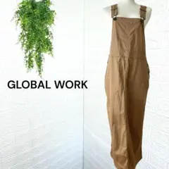2603【GLOBAL WORK】オーバーオールワンピース オールインワン