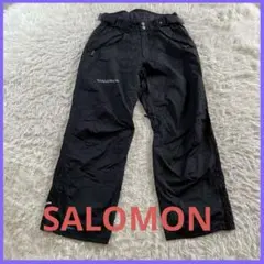 【SALOMON 】ロゴ入りナイロンパンツ　ブラック　Mサイズ