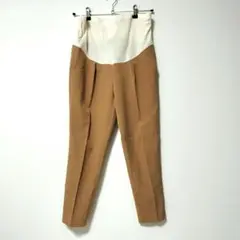 マタニティ パンツ S オフィス キャメル ズボン