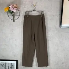 HAUTMONDE レディース クロップドパンツ スラックス M ブラウン 無地