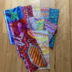 ケイフファセット　パッチワークカットクロス　カラフルな綿プリント生地セット