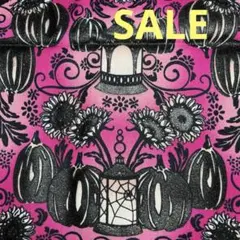SALE 8月中　ハロウィン　パンプキン柄　usaコットン 廃版レア　　　ピンク