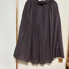 新品ダークブラウン フレアスカート