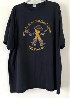 【US古着】BBQ Cook Off 小児がん啓発 Tシャツ ブラック 3XL
