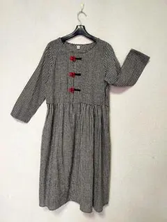 可愛いチェックのワンピース
