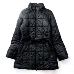 【美品】MAX&CO マックスコー ダウンコート ベルト 黒 ミドル丈 M