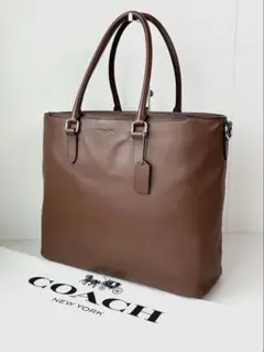 ✅【良品】定価9万　コーチ　メンテ済み　COACH ビジネス　バッグ　レザー