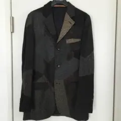 タグ・替ボタン付！DOLCE&GABBANAパッチワークジャケット サイズ44
