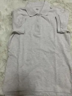 ベージュ 半袖ポロシャツ