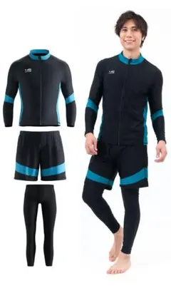 ラッシュガード 3点セット２XL（目安　身長175-185　体重80-90）