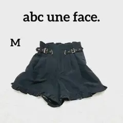 【アーベーセーアンフェイス】フリルショートパンツ　M　ブラック　ロリータゴスロリ