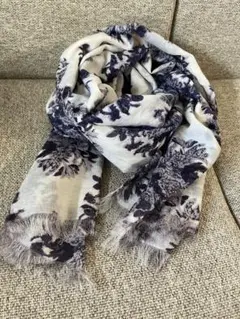 Pyaar 花柄ストール シルクコットン混合 インド製