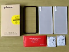 iPhone15ProMax用 強化ガラス 保護フィルム ガイド枠付き２枚セット