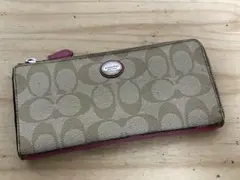 P1107-11 コーチ ラウンドジップ 長財布