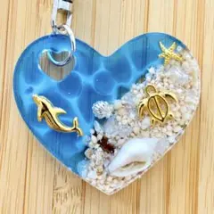海 キーホルダー イルカ ホヌ 海亀 honu Dolphin resin