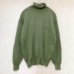 美品✦ARAMIS ハイネックニットセーター F グリーン 毛100% 日本製