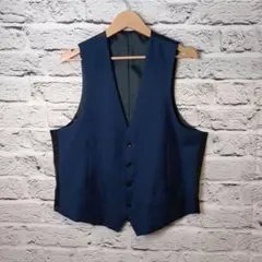 美品■SUIT SELECT スーツセレクト ベスト　ネイビー スーツベスト