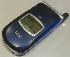 美品 ドコモ フィーチャーフォン F672i ブルー ガラケー