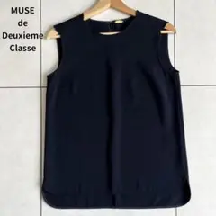 MUSE ドゥーズィエムクラス トリアセジョーゼットノースリーブブラウス