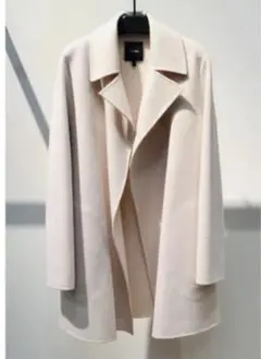 ♡美品Theory 19aw ジャケット型オープンコート カシミア混 アイボリー