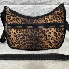 【美品】レスポートサック ヒョウ柄 ショルダーバッグ
