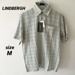新品未使用✨ LINDBERGH 半袖　チェック　ポロシャツ グリーン　M