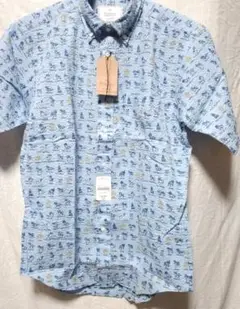 Brinkers 新品犬柄 半袖シャツ 青