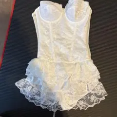 【美品】ブライダルインナー上下セット フリル付き