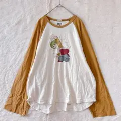 ダブルネーム × 稲中卓球部 コラボ ラグランTシャツ プリント ユニセックス
