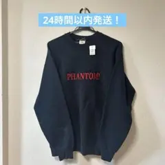 スウェット　PHANTOM! ブラック　レッド　古着　M-Lサイズ相当